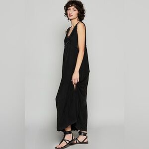 New! Pol Elegant Black Maxi Dress with Lace on the back
